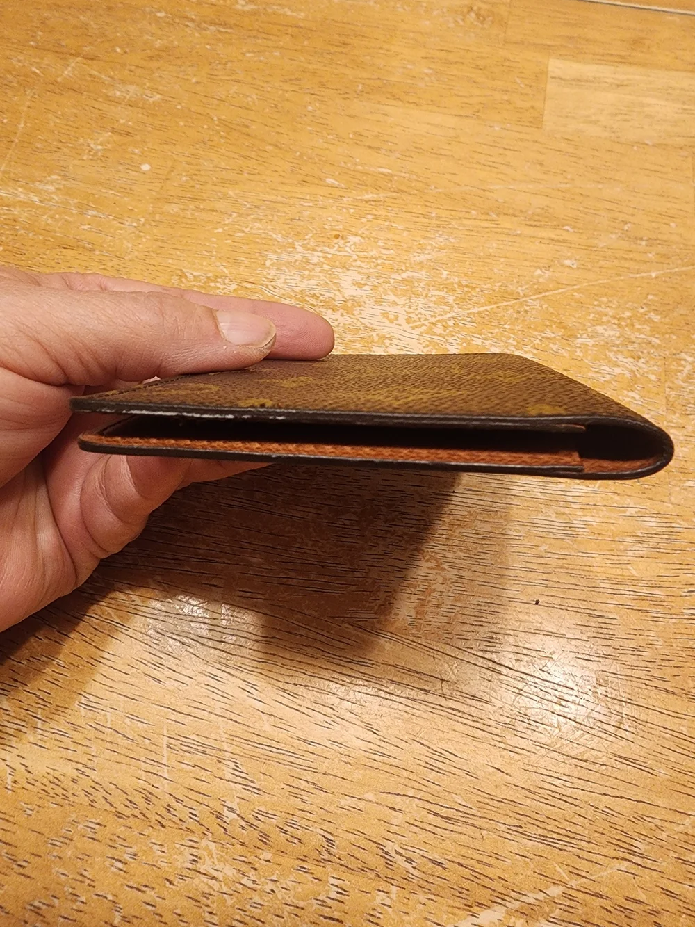 Louis Vuitton Monogram Canvas Card Case in Brown and Gold